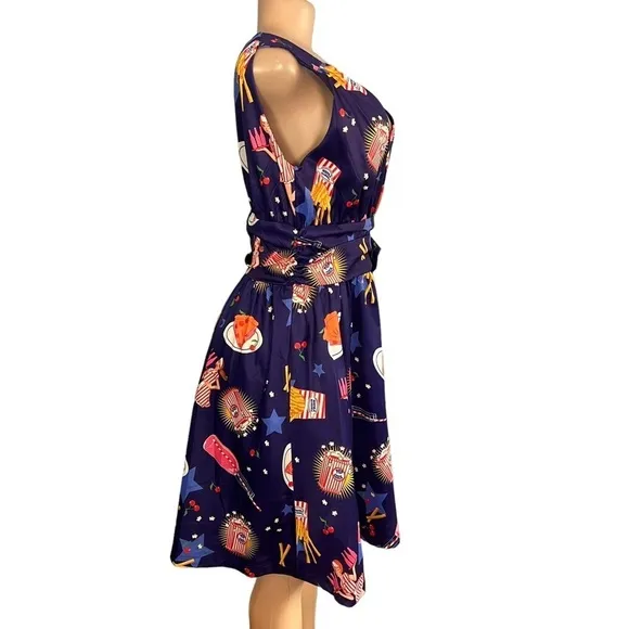 Lindy Bop Harper Pop Diner Dress Purple