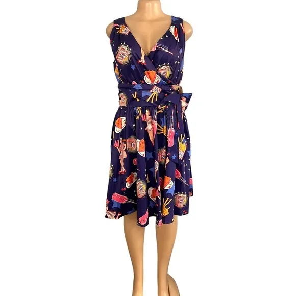 Lindy Bop Harper Pop Diner Dress Purple