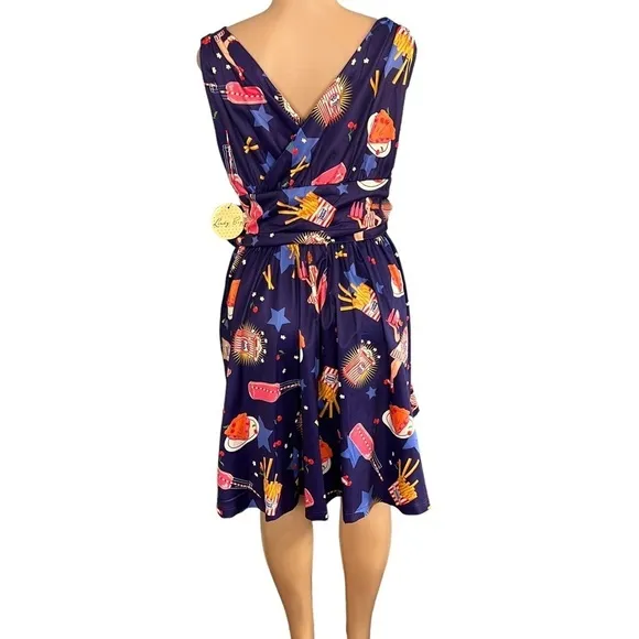 Lindy Bop Harper Pop Diner Dress Purple