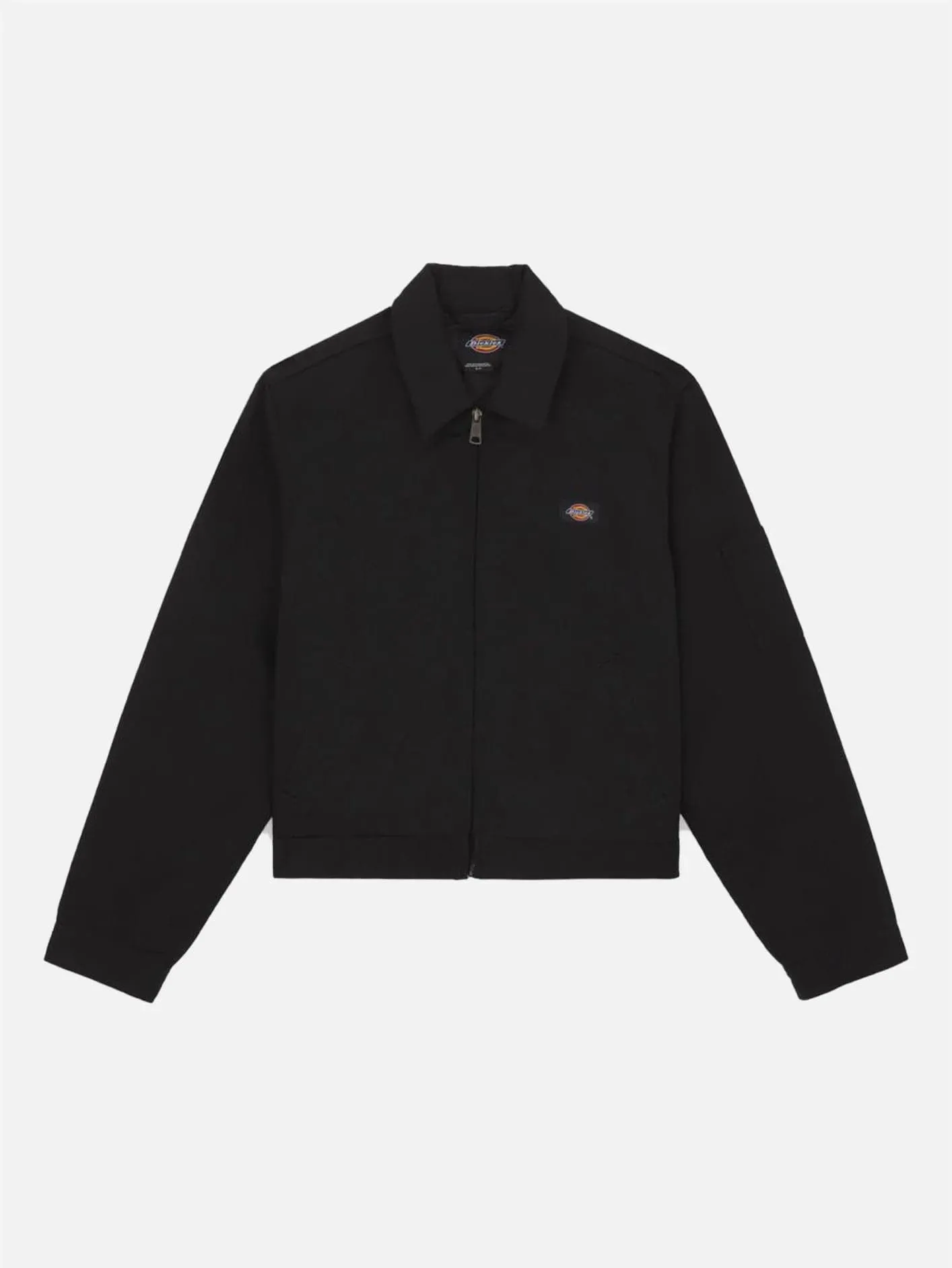 Lined Eisenhower Cropped Jacket - Black