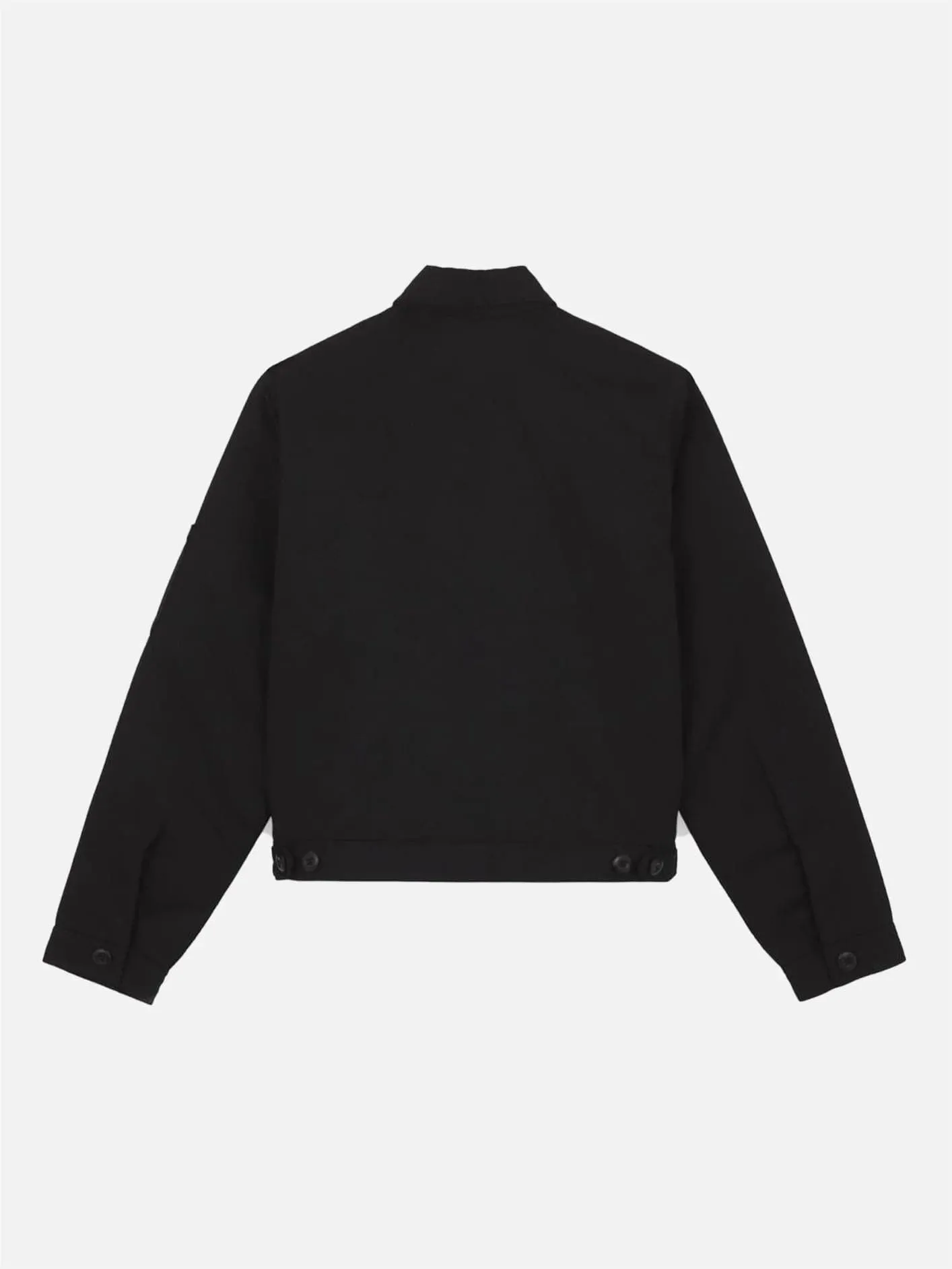 Lined Eisenhower Cropped Jacket - Black