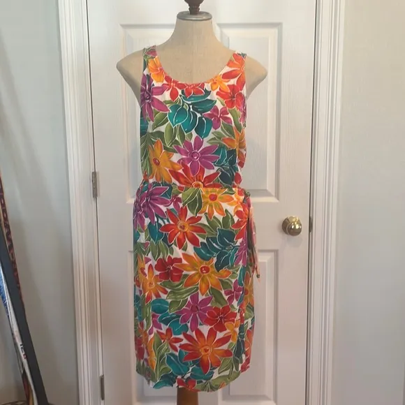 Liz Claiborne Lizsport tropical skirt blouse set M medium