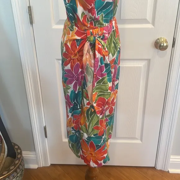Liz Claiborne Lizsport tropical skirt blouse set M medium