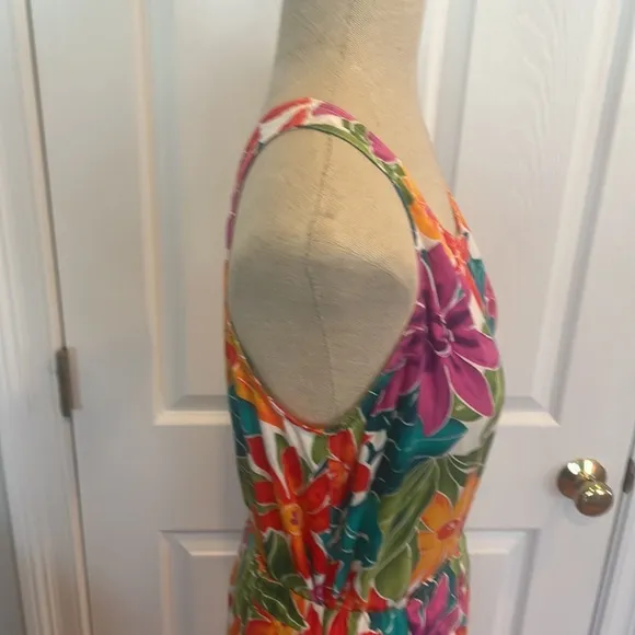 Liz Claiborne Lizsport tropical skirt blouse set M medium