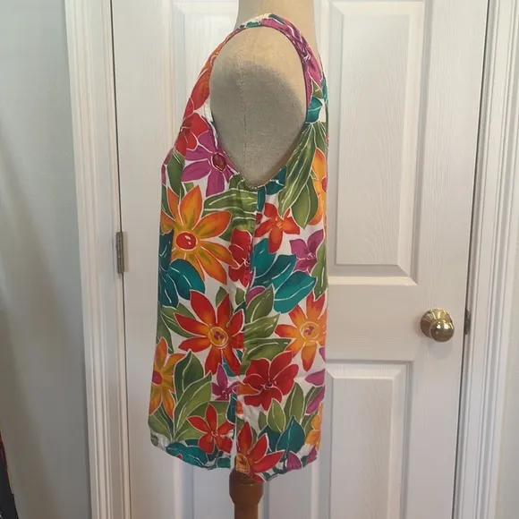Liz Claiborne Lizsport tropical skirt blouse set M medium