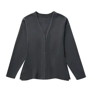 Loose Sleeve Knit Jacket Mini Skirt Set