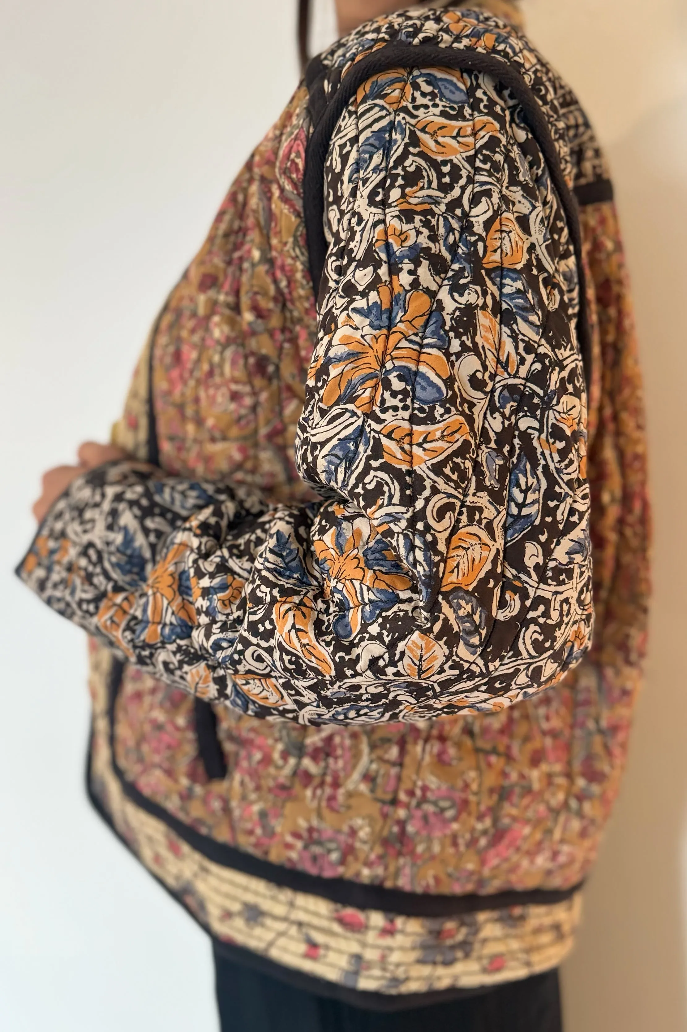 Louise Misha Reversible Nelina Jacket - Honey Charcoal Poem