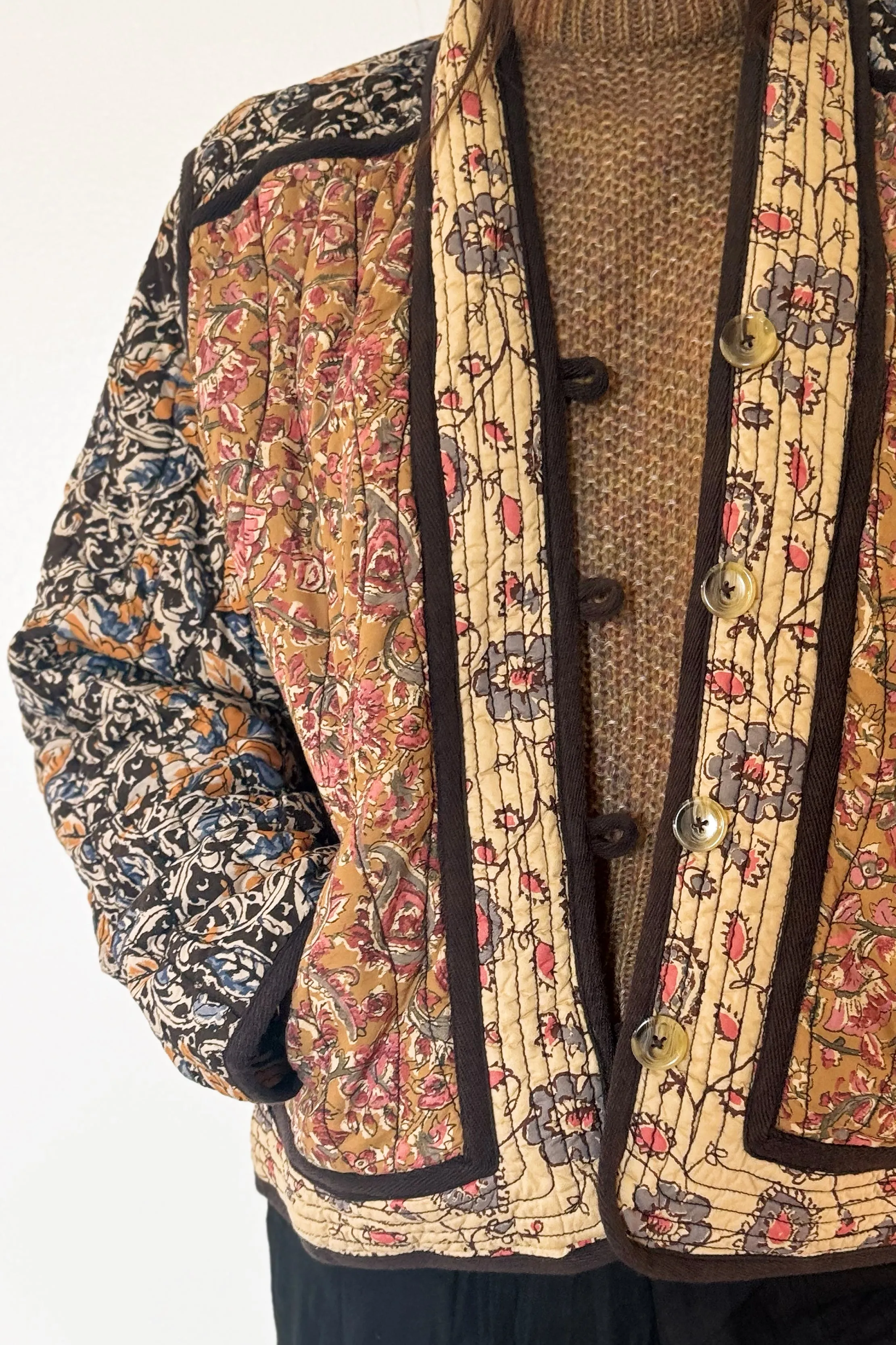 Louise Misha Reversible Nelina Jacket - Honey Charcoal Poem
