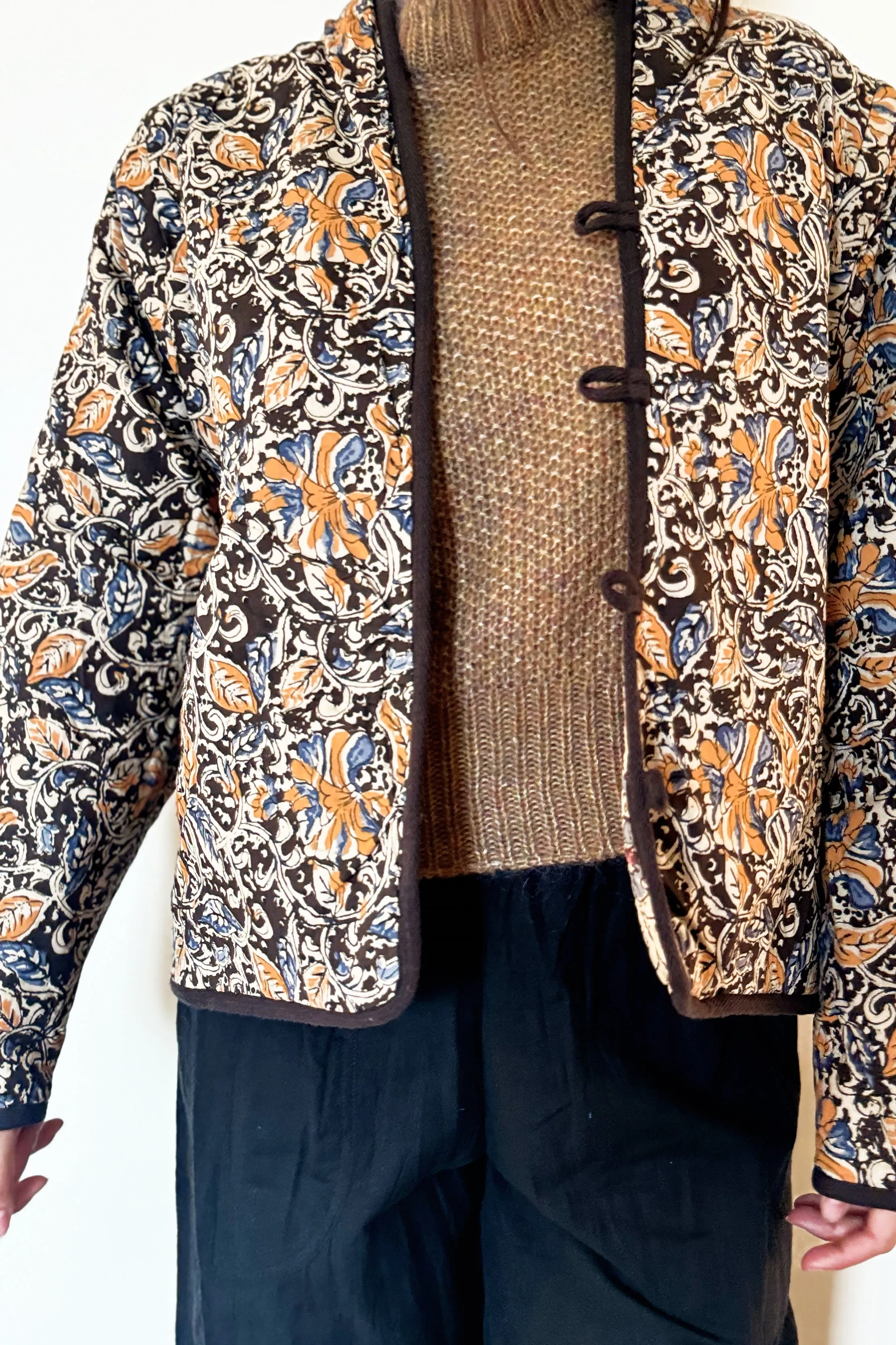 Louise Misha Reversible Nelina Jacket - Honey Charcoal Poem