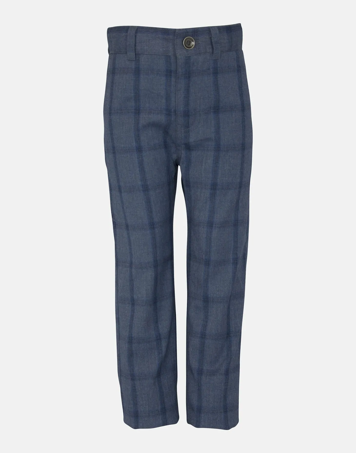 Lowry: Blue check trousers