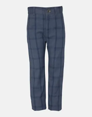 Lowry: Blue check trousers