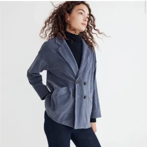 Madewell knit corduroy Redford double breasted blazer size xs