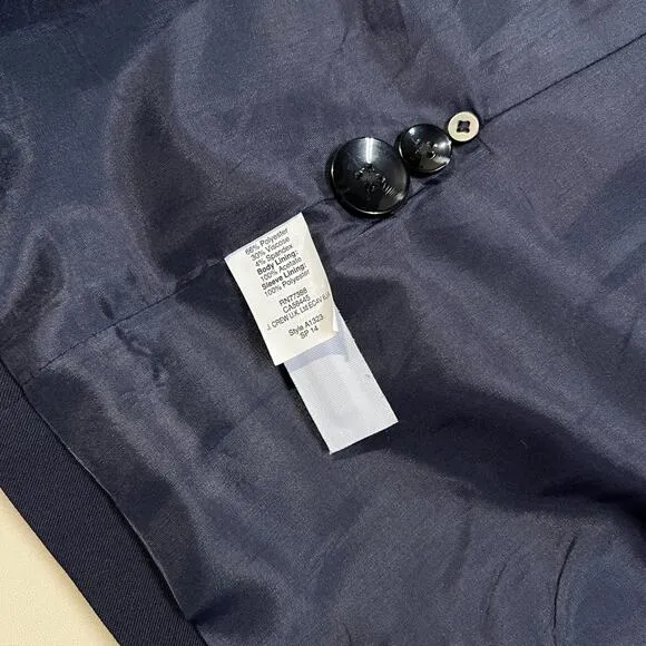 Madewell Womens Navy Blue Shawl Collar Single Button Blazer Size US 12