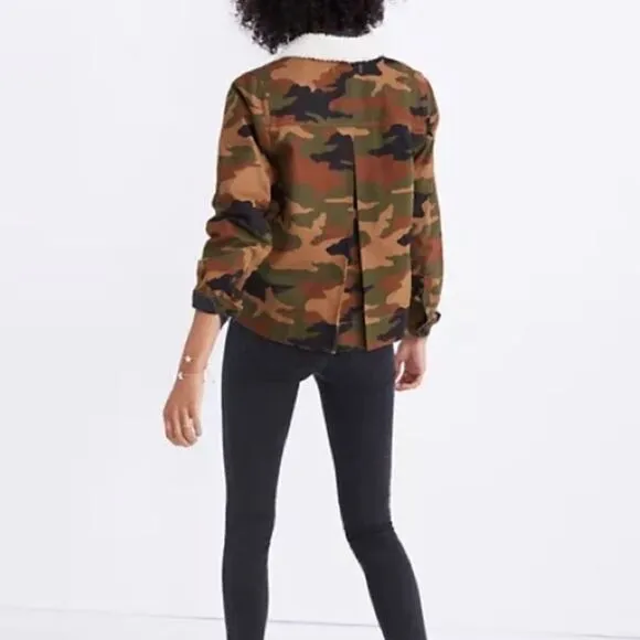 Madewell Northward Cropped Camo Army Jacket