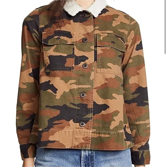 Madewell Northward Cropped Camo Army Jacket