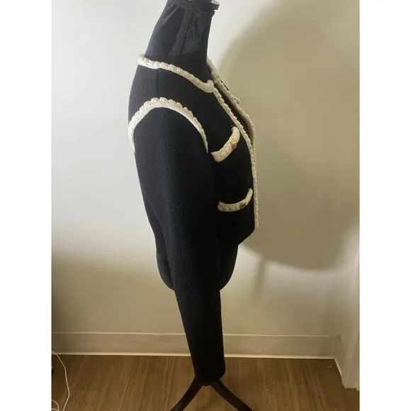Maeve Black/White Sweater JAcket Sz Small