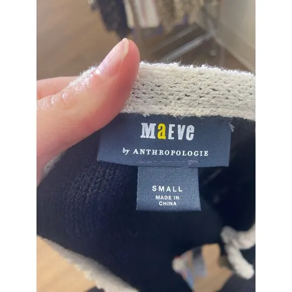 Maeve Black/White Sweater JAcket Sz Small