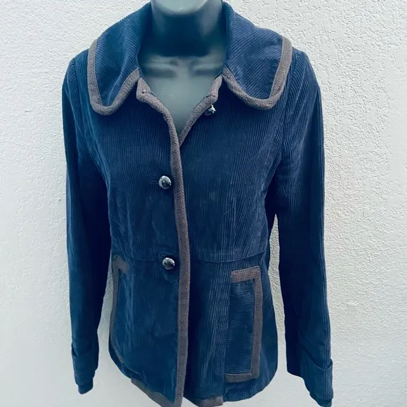 Marc Jacobs Blue Corduroy Jacket w/ Lined Collar
