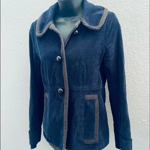 Marc Jacobs Blue Corduroy Jacket w/ Lined Collar