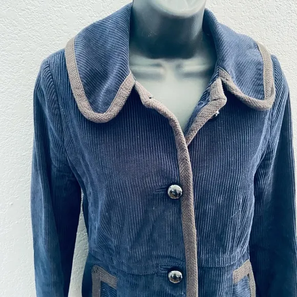 Marc Jacobs Blue Corduroy Jacket w/ Lined Collar