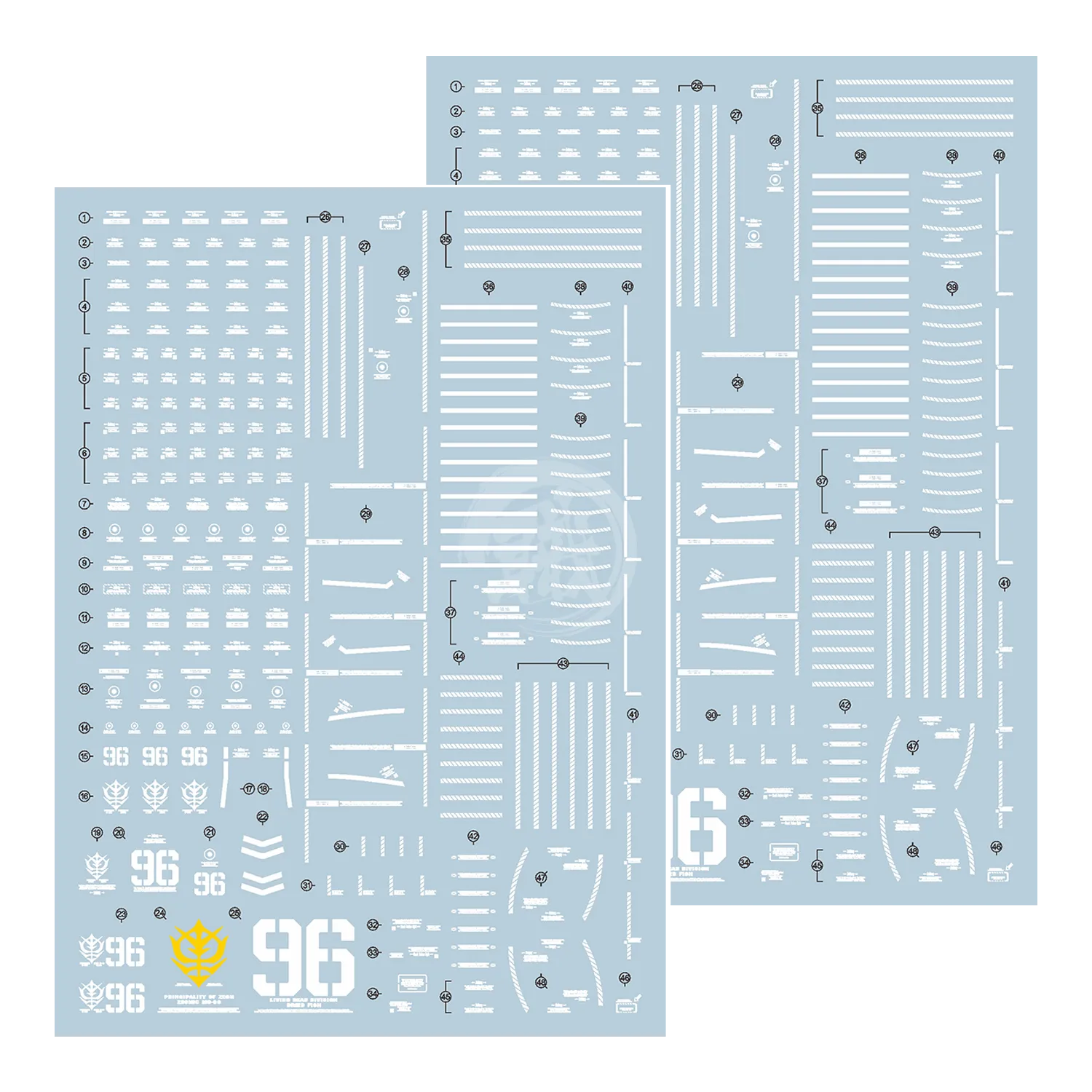MG Zaku II High Mobility Type ["Psycho Zaku"] Ver.Ka [Gundam Thunderbolt Ver.] Waterslide Decals [Legacy]