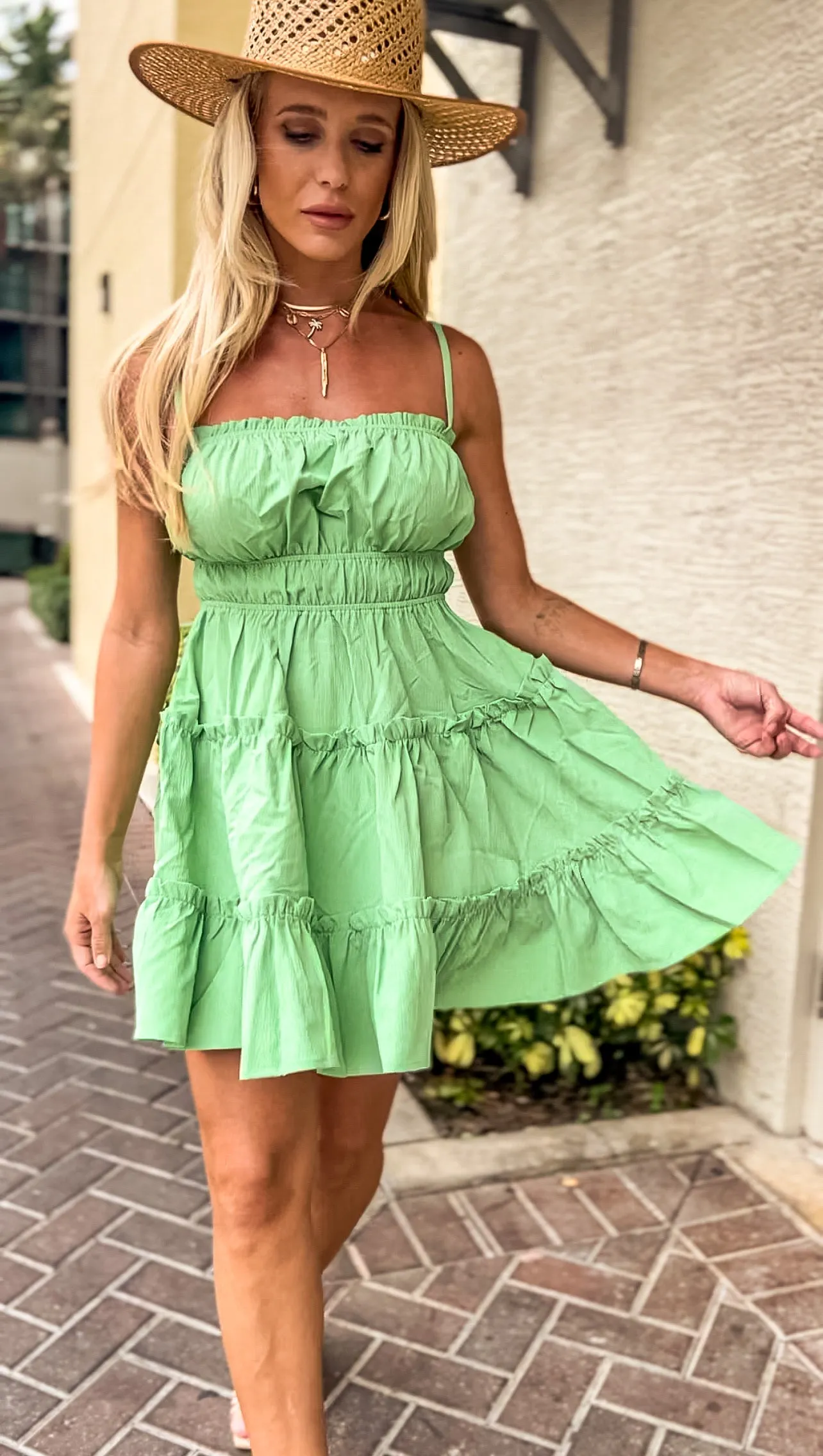 Millie Green mini dress