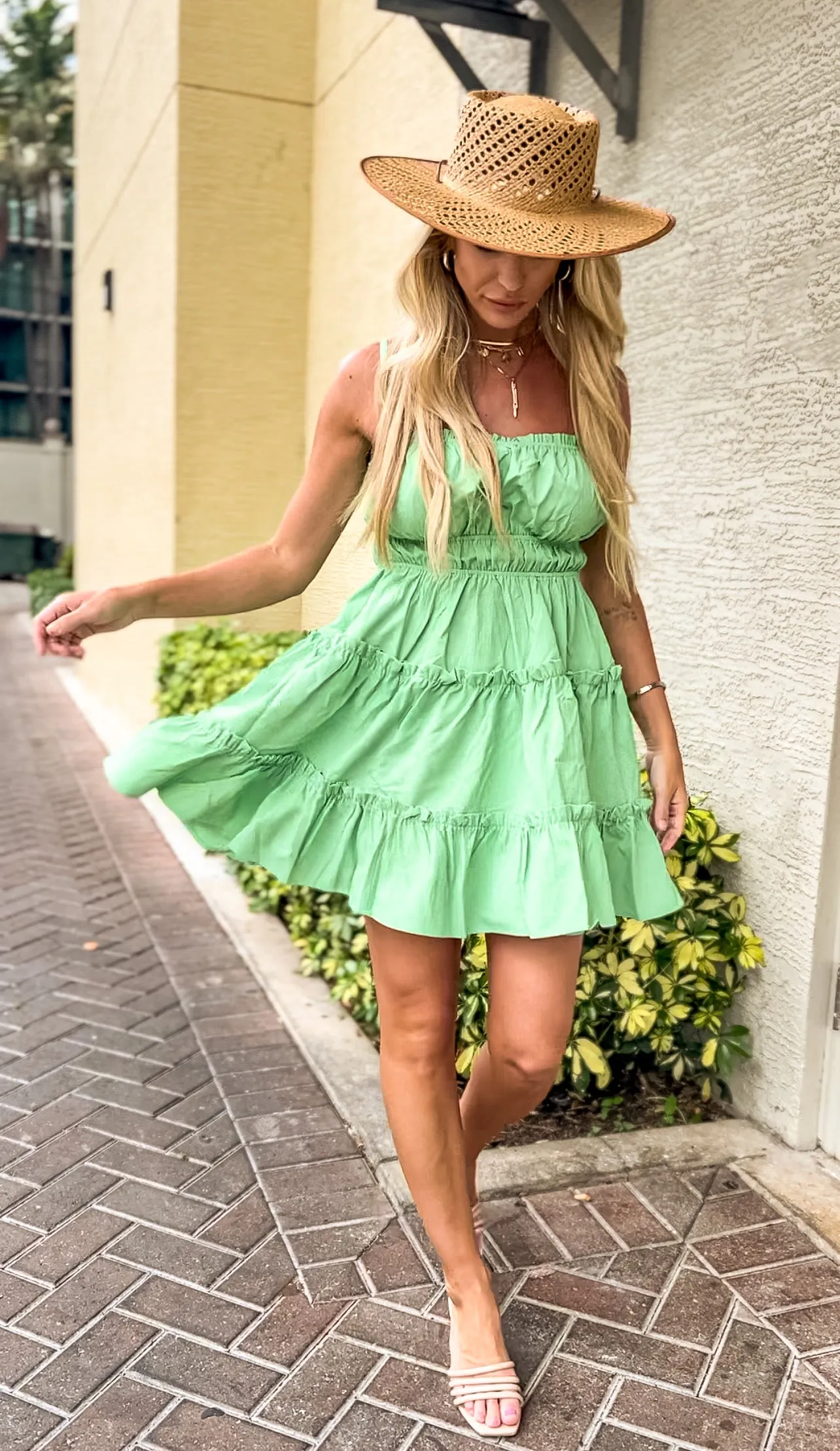 Millie Green mini dress