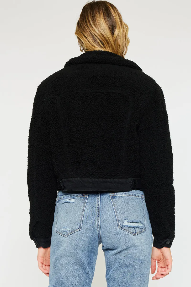 Monet Cropped Sherpa Jacket