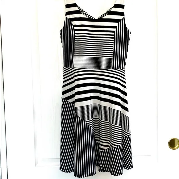 Mystree Fit and Flare Geometric  Dress