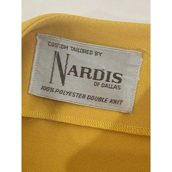 nardis of dallas Cropped Jacket cardigan Small Yellow Long Sleeve Vintage 90s