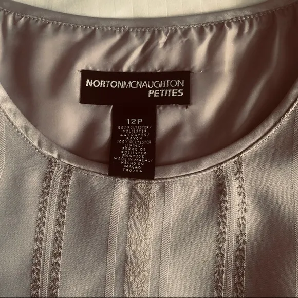 Norton McNaughton 3 piece women’s lilac light purple striped skirt suit Size 12P