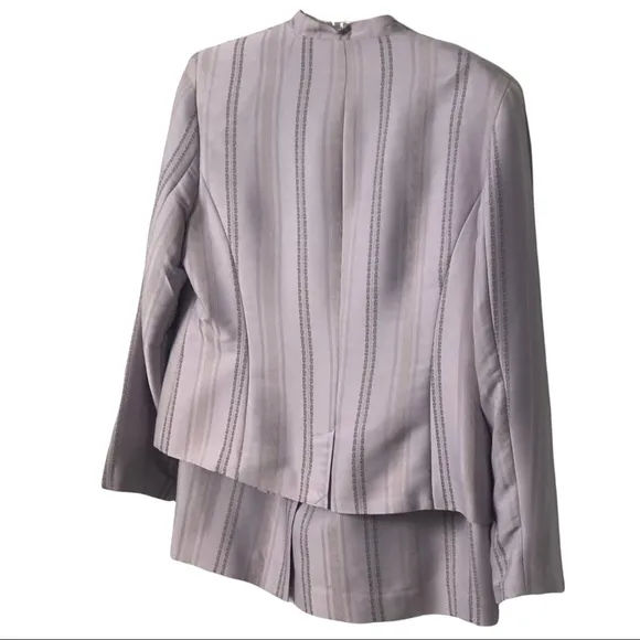 Norton McNaughton 3 piece women’s lilac light purple striped skirt suit Size 12P