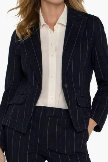 Notch Collar Single Button Blazer