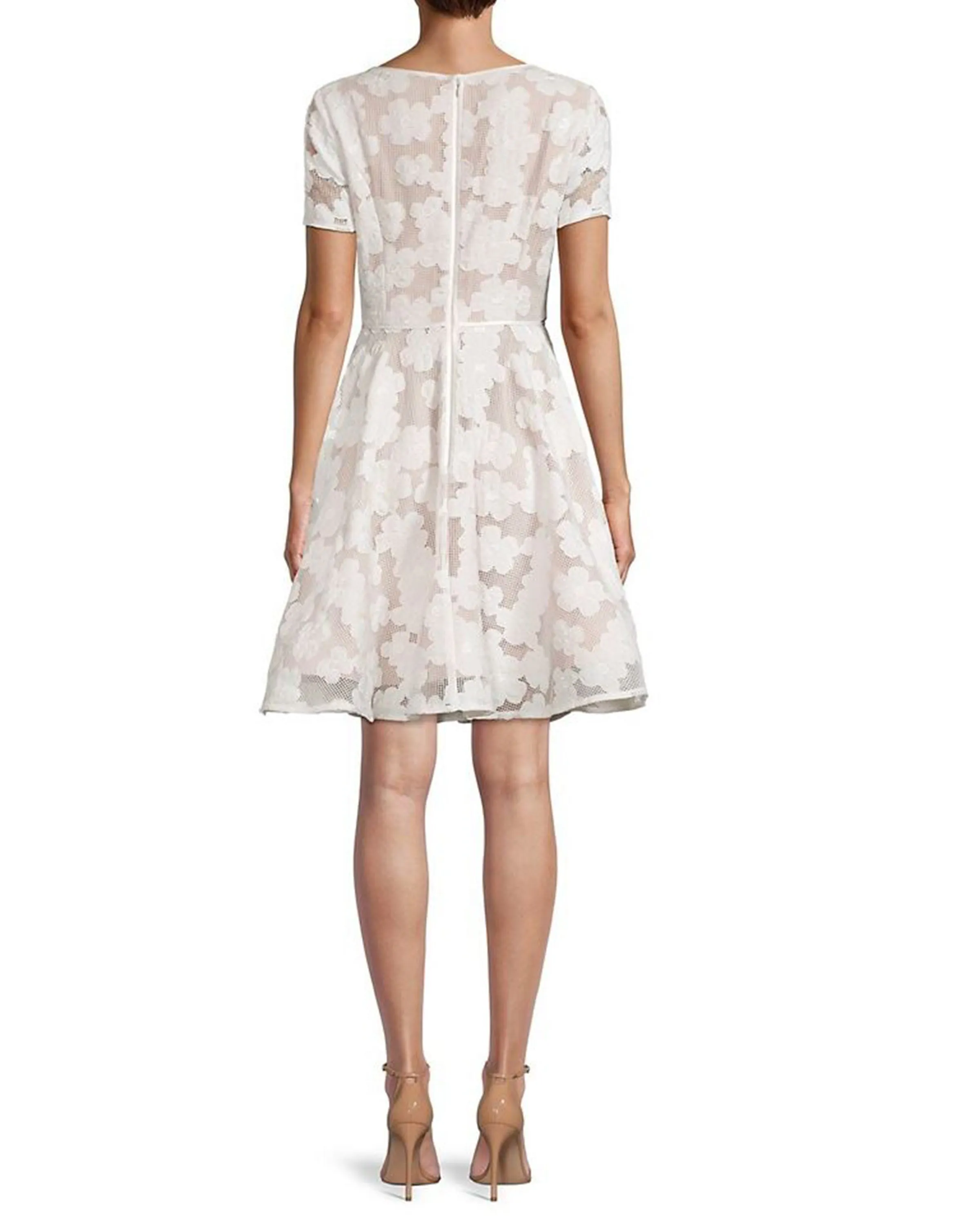 Novelty Appliqué Dress in White