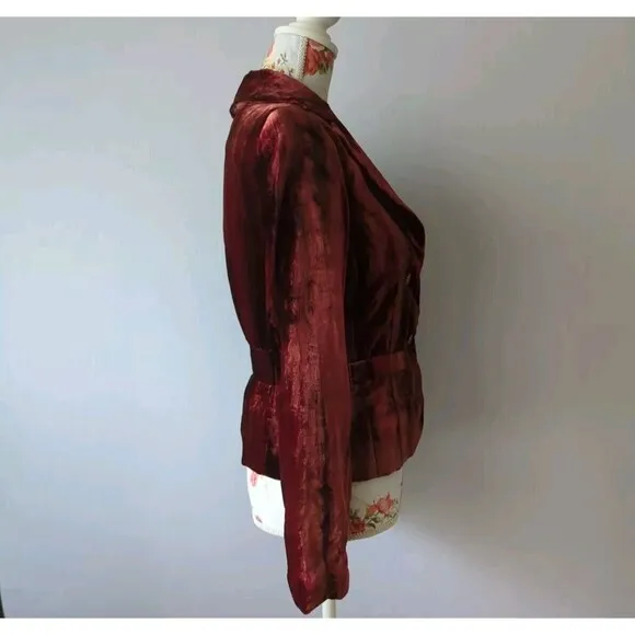 NWOT Cache Size 2 Velour Burnt Velvet Look Brown Black Whimsy Goth Witch Y2K