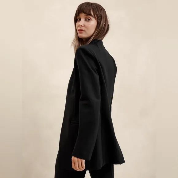 NWT! Banana Republic Black Ponte Collarless Blazer - Multiple Sizes 💙