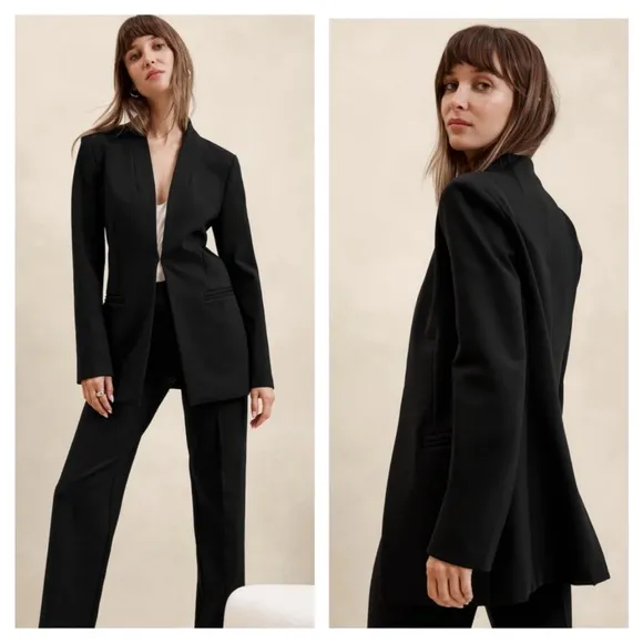 NWT! Banana Republic Black Ponte Collarless Blazer - Multiple Sizes 💙