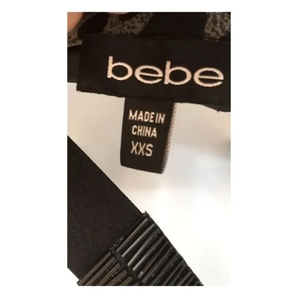 NWT Bebe Animal Print Silk Fit &amp; Flare Dress