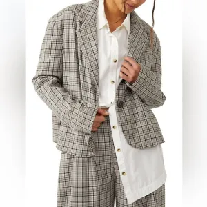 NWT Free People Cali Plaid Blazer