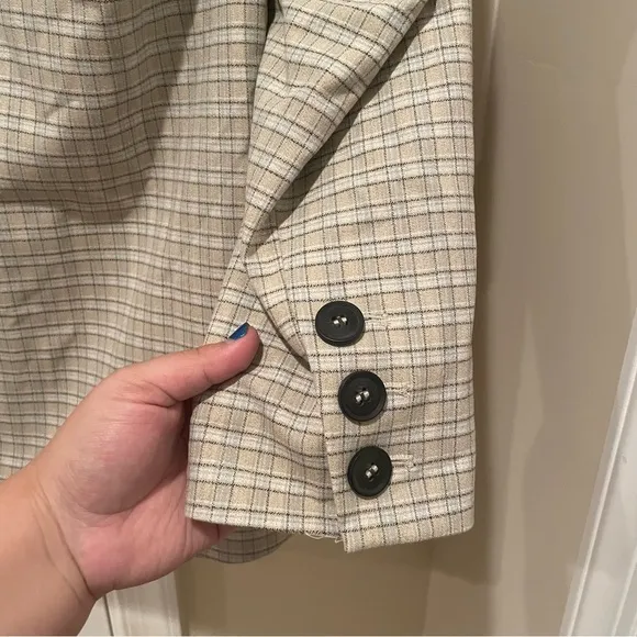 NWT Free People Cali Plaid Blazer