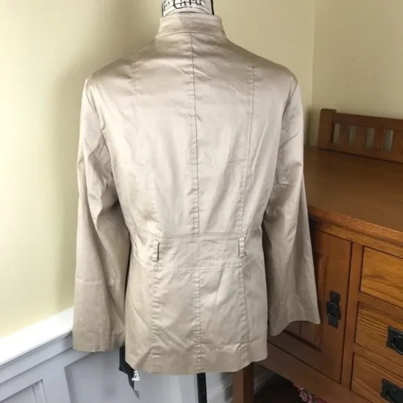 NWT Signature by Larry Levine Chinese Collar Belted Jacket Blazer