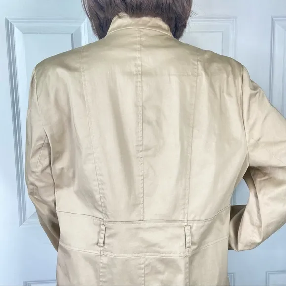 NWT Signature by Larry Levine Chinese Collar Belted Jacket Blazer