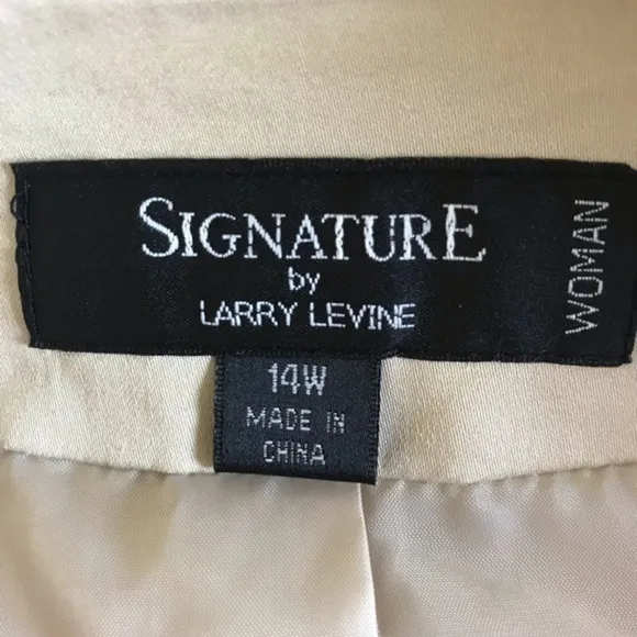 NWT Signature by Larry Levine Chinese Collar Belted Jacket Blazer