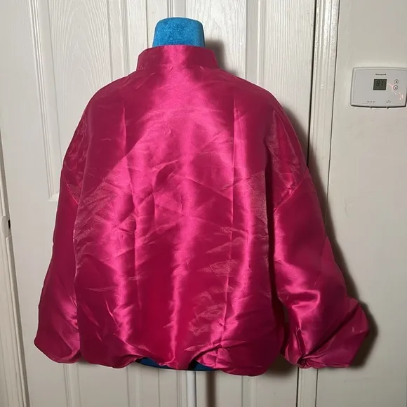 NWT SOLADO Hot Pink Jacket Balloon Sleeve Small