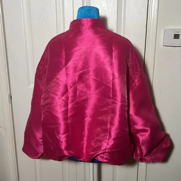NWT SOLADO Hot Pink Jacket Balloon Sleeve Small
