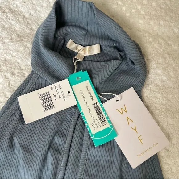 NWT. WAYF Sleeveless Turtleneck Knit Midi Dress