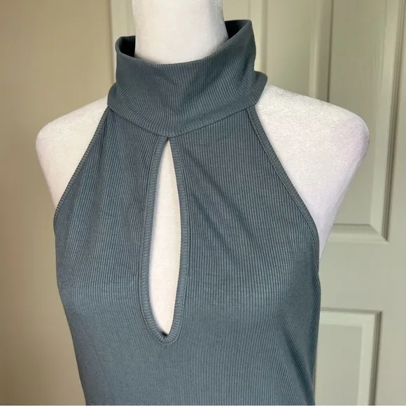 NWT. WAYF Sleeveless Turtleneck Knit Midi Dress