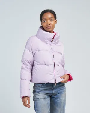 nylon cropped reversible jacket