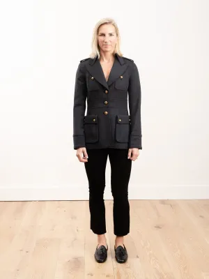 officers jacket - charcoal