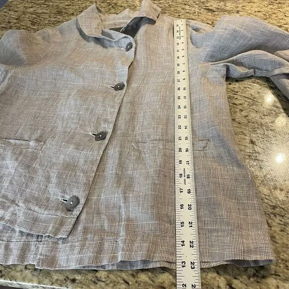 OSKA Linen Lagenlook Oversized Lightweight Jacket Size 0 Fits Like A S/M